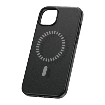 Магнітний чохол Baseus Fauxther Series для iPhone 15 Plus (чорний)