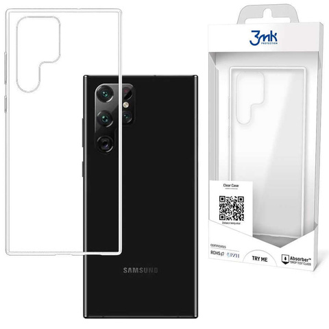 3mk Clear Case TPU silikónové ochranné puzdro pre Samsung Galaxy S22 Ultra