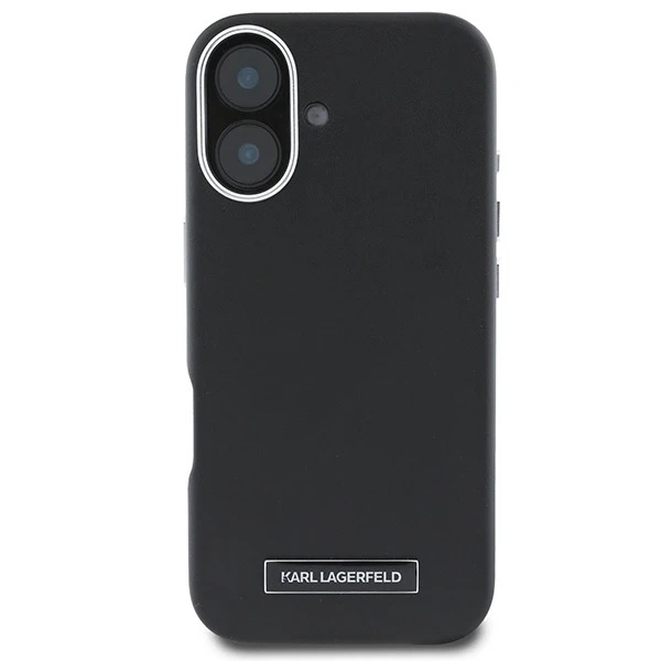 Karl Lagerfeld obal pro iPhone 16 Plus 6,7" černý MagSafe Hardcase FW Metal Plate