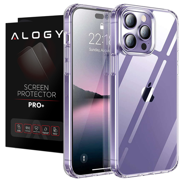 Protective case Alogy Hybrid Case for Apple iPhone 14 Pro Max Clear Glass