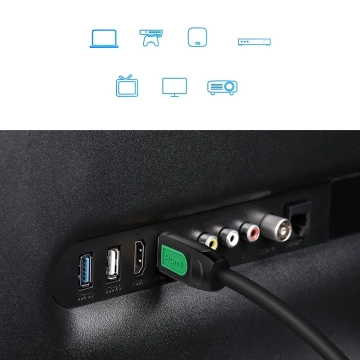 Cable 2m UGREEN HDMI 2.0 19 pin 4K 60Hz 30AWG black (10129)