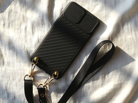 Ochranné puzdro CrossBody Alogy s popruhom na rameno pre iPhone 12 Pro Max Black