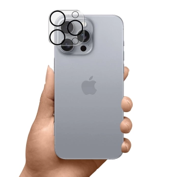 Hybrid camera glass for Apple iPhone 16 Pro / 16 Pro Max lens protector 3mk Lens Pro Full Cover armored camera protection