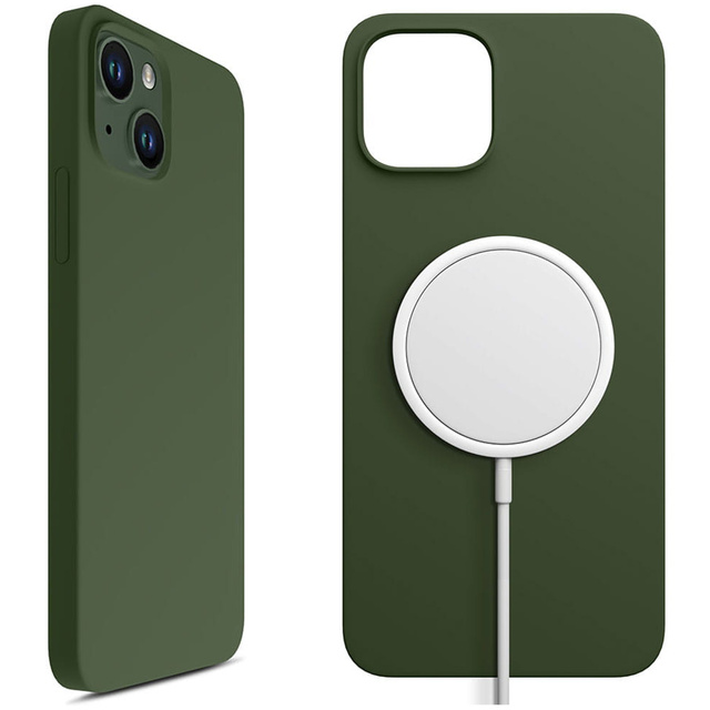 Етуй на телефон 3mk до Apple iPhone 13 Hardy Silicone MagCase Alphine Green