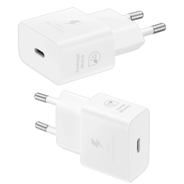 Originální nástěnná nabíječka Samsung EP-T2510NWE Rychlé nabíjení PowerDelivery PD 25W bílá