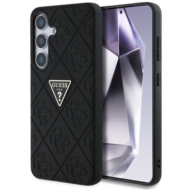 Etui Guess Hot Stamp 4G Triangle Logo do Samsung Galaxy S25 Czarny