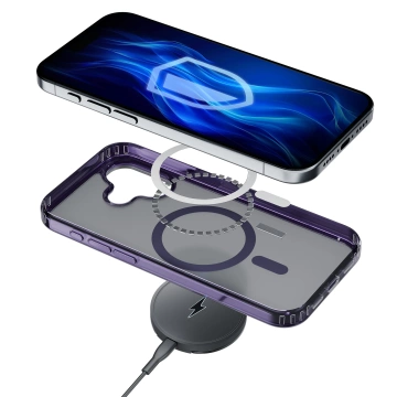 Etui für Apple iPhone 16 Plus 3mk Frosty MagCase Lila