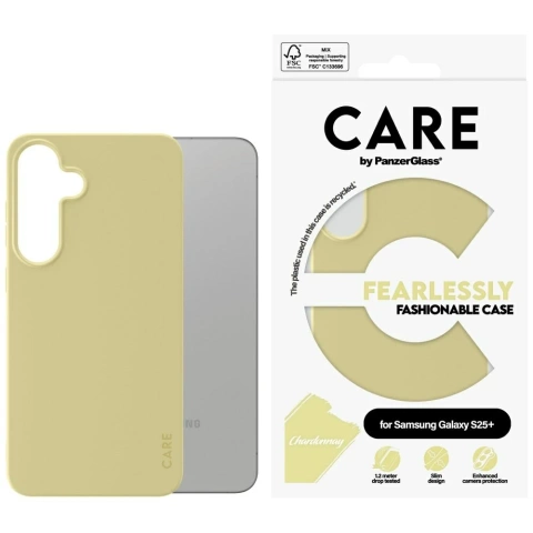 Etui CARE do Samsung Galaxy S25+ by PanzerGlass Fashion Chardonnay Żółty