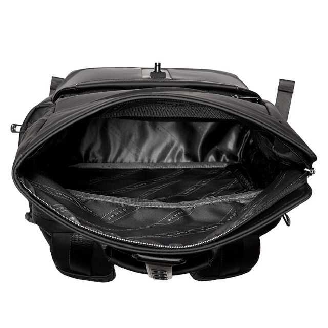 Bange Wasserdichter Rucksack für Laptops bis 15,6 Zoll, 43 x 30 x 18 cm, ideal für Stadt, Reisen, Arbeit und Flugreisen, für Damen und Herren, Schwarz