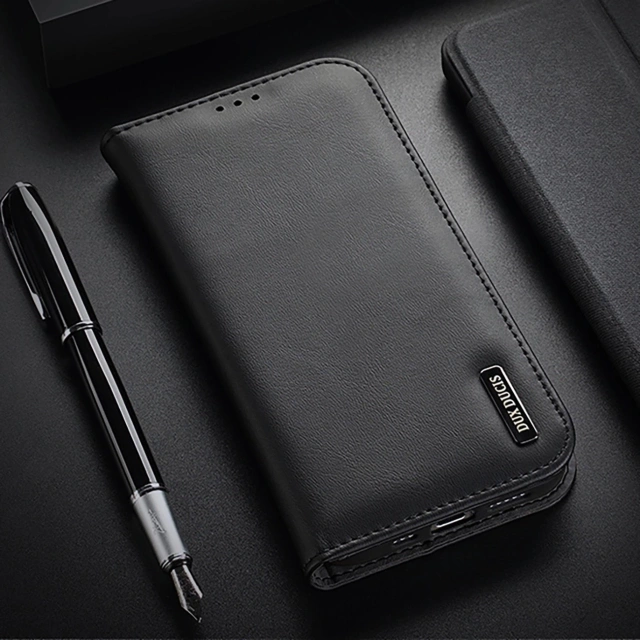 Etui ochronne do iPhone 16e Dux Ducis Hivo z klapką i ochroną RFID - czarne