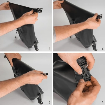 Wozinsky waterproof bicycle pannier bag 25l black (WBB24BK)