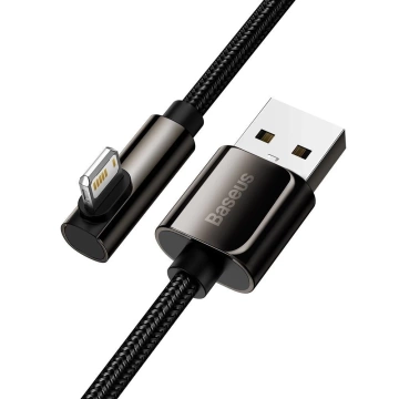 Baseus Legendary abgewinkeltes Nylonkabel USB - Lightning für Spieler 2.4A 1m schwarz (CALCS-01)