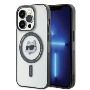 Etui Karl Lagerfeld KLHMP15LHCHNOTK для iPhone 15 Pro 6.1" прозорий твердий чохол IML Choupette`s Head MagSafe