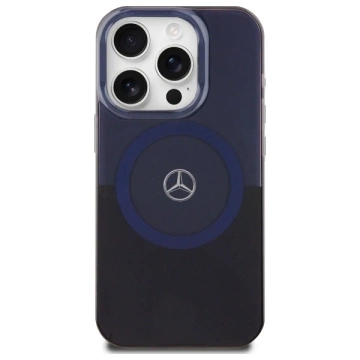 Mercedes Case for iPhone 16 Pro Max 6.9" Black Hardcase MB Double Layer BiColor MagSafe