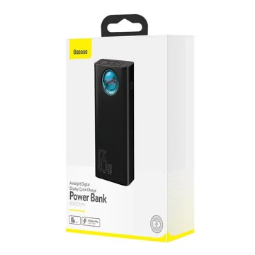 Baseus Amblight 30000mAh Powerbank, 4xUSB, USB-C, 65W (black)