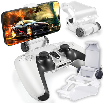 Držiak telefónu pre Gamepad pre Sony PlayStation 5 PS5 DualSense Clip mount White