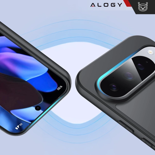 Hülle für Google Pixel 9/ 9 Pro Alogy MagSafe Hybrid Matte Case Rückseite für MagMat Phone Mattschwarz