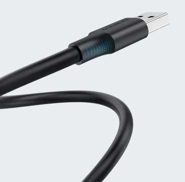 Uzelený kábel USB 2.0 (samec) - kábel USB 2.0 (samec) 0,5 m čierny (US128 10308)