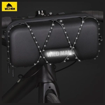 Wildman GD7X Fahrrad-Lenkertasche, schwarz, wasserdicht, 1,5 l
