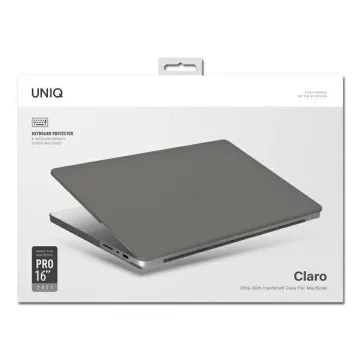Pouzdro na notebook UNIQ Claro pro MacBook Pro 16" (2021) transparentní šedá/kouřově matná šedá