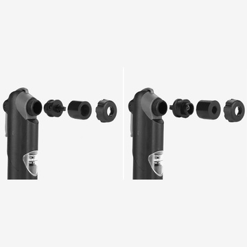 Pompka rowerowa ręczna Alogy Bike Pump z miernikiem ciśnienia powietrza Czarna