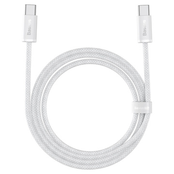 1m Baseus Dynamic USB-C to USB-C 100W 480 Mbps Cable White