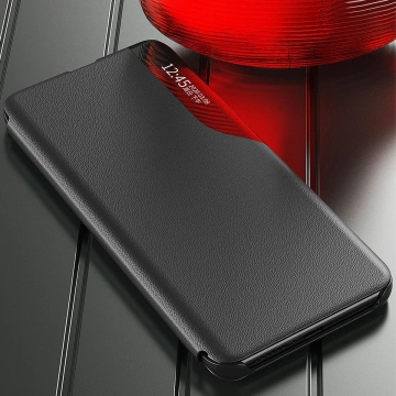 Eco Leather View Case for Samsung Galaxy S23 with flip stand black