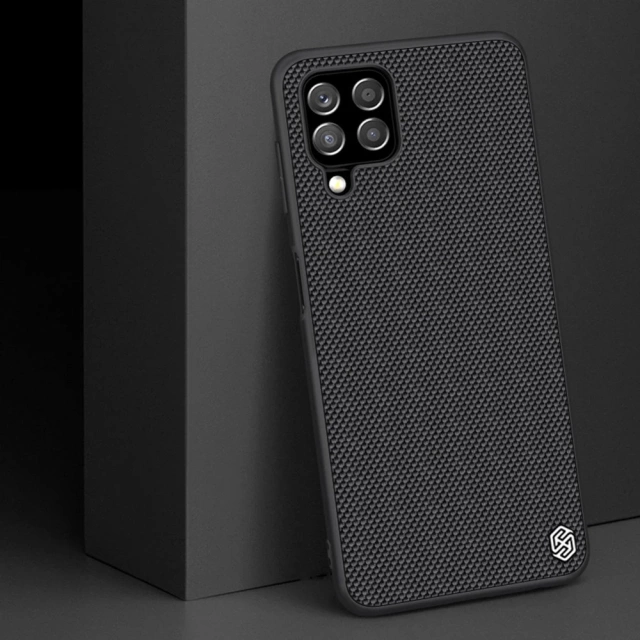 Nillkin Textured Case Міцний посилений чохол з гелевою рамкою і нейлоном на тильній стороні для Samsung Galaxy A22 4G чорний