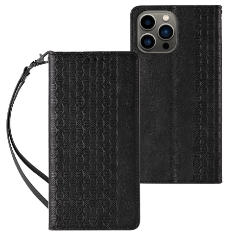 Чохол з магнітним ремінцем для iPhone 12 Pro Pouch Wallet Mini Lanyard Pendant Black