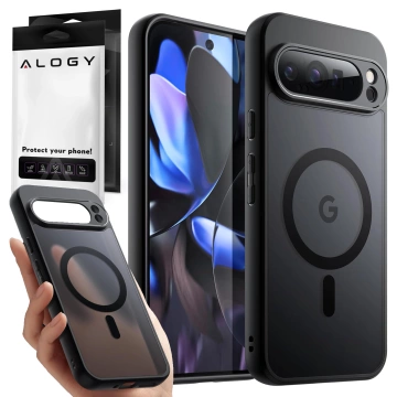 Pouzdro na iPhone 14 Pro Mag Safe Matt Case Cover matné Alogy Ring obrněné pouzdro na telefon černé