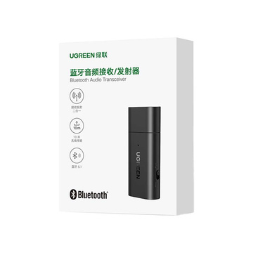 Audio adaptér UGREEN CM523, USB-A do Jack 3,5 mm, Bluetooth 5.1 (černý)