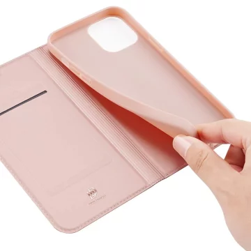 Dux Ducis Skin Pro puzdrový flipový kryt pre iPhone 13 mini ružový