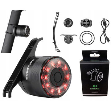 Zadní světlo na kolo voděodolné RockBros Q1 7x barevná LED USB pod osvětlení zadního sedla