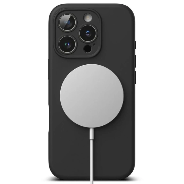 Ringke MagSafe magnetische Silikonhülle für iPhone 16 Pro Schwarz