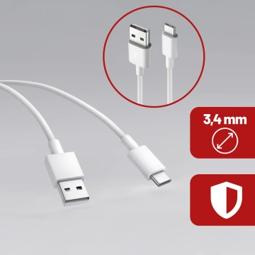Xiaomi originální kabel USB - USB-C typ C silný rychlý 120W PD 6A 1M drát Bílý