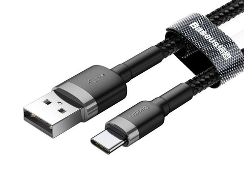 Baseus Kabel USB-C 3A 1M сірий чорний
