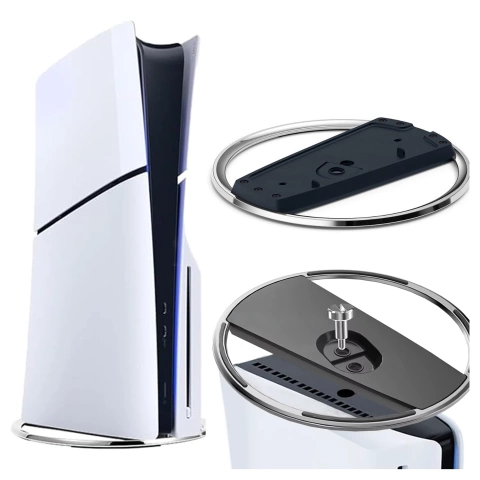 Stojak pionowy do PlayStation 5 PS5 / Slim / Pro – stabilna metalowa podstawa chłodząca, antypoślizgowa, poprawia cyrkulację powietrza – Alogy SteelStand™