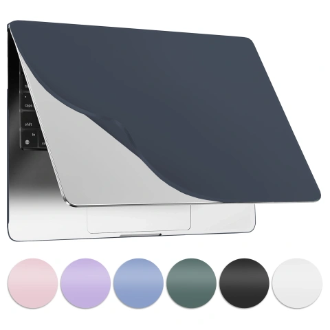 Etui do Apple Macbook Air 15 2023-2025 (M2/M3/M4) – elastyczna, matowa obudowa ochronna, lekka i odporna – Alogy AirGuard™ Granatowy