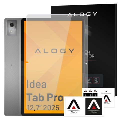 Szkło Hartowane 9H do Lenovo IDEA TAB Pro 12 2025 12.7" TB373-FU/TB375-FC, Ochronne Szkiełko na Ekran, Prosty Montaż Bez Bąbelków, Alogy HeavyPro+™