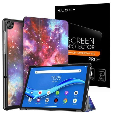 Etui Alogy Book Cover do Lenovo M10 Plus 10.3 TB-X606 Galaxy + Szkło Alogy