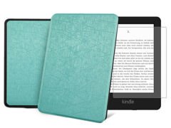 Etui Alogy Leather Smart Case Kindle Paperwhite 4 niebieskie z połyskiem + Szkło