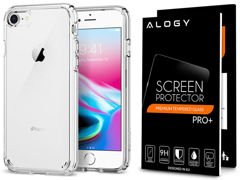 Etui Spigen Ultra Hybrid 2 Apple iPhone 7/8/SE 2022/2020 Crystal Clear + Szkło alogy