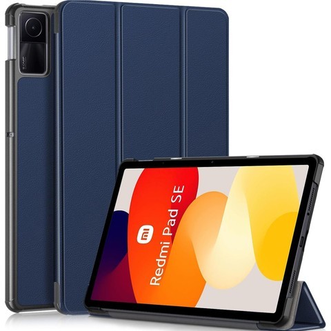 Etui do Xiaomi Redmi Pad SE 2023 11" Smart Case Cover z klapką obudowa futerał pokrowiec Alogy Granatowe + Szkło