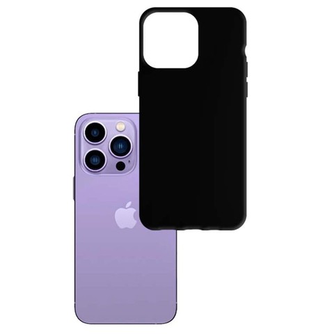 Etui matowe Odporne na telefon obudowa 3mk Matt Case do Apple iPhone 14 Pro Max Black + Szkło