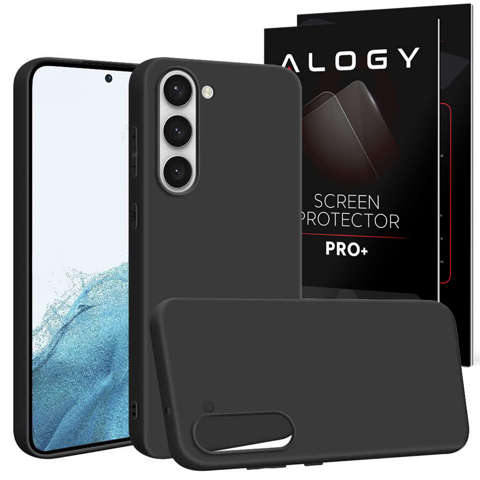 Etui matowe na telefon do Samsung Galaxy S23 5G obudowa 3mk Matt Case black + Szkło
