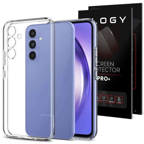 Etui na telefon Spigen Liquid Crystal do Samsung Galaxy A54 5G Crystal Clear + Szkło