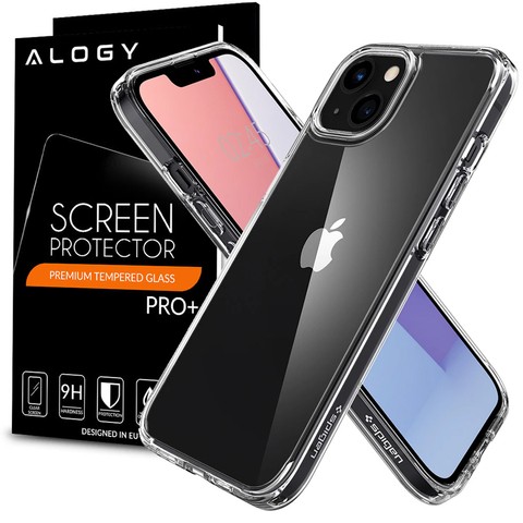 Etui obudowa case Spigen Ultra Hybrid do Apple iPhone 13 Mini Crystal Clear + Szkło