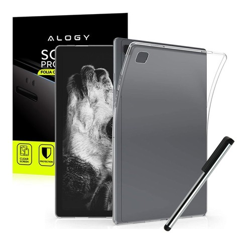 Etui obudowa case do Galaxy Tab A7 10.4 T500/T505 silikonowe przezroczyste + Folia + Rysik