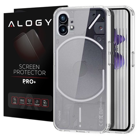 Etui ochronne obudowa pokrowiec Alogy Hybrid Clear Case do Nothing Phone 1 Przezroczyste + Szkło