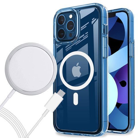 Etui pancerne Ultra Slim Alogy do ładowarek Qi do iPhone 12/ Pro Przezroczyste + Ładowarka Qi